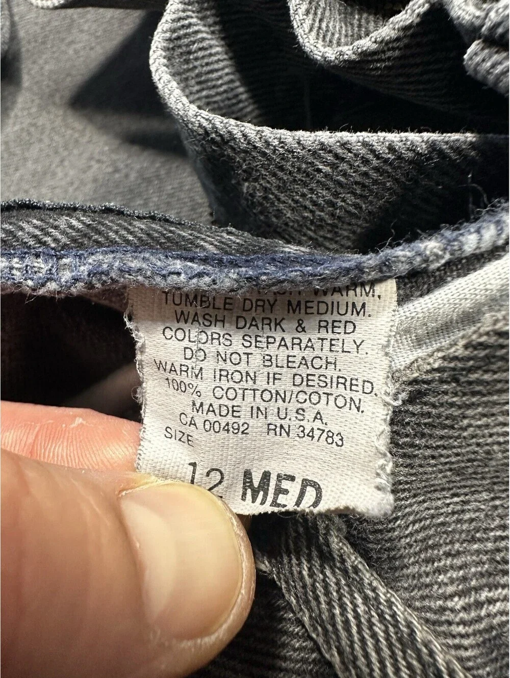 Lee Vintage Black Denim Jeans USA Made 28x28 Heart Patch Repair Mom Fit 12